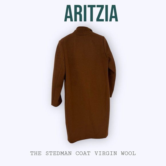 Aritzia Women's Brown Wool Coat - Picture 2 of 2